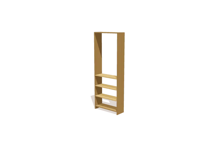 Step 2: fit tower lower shelves, new parts highlighted