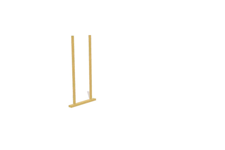 Step 1: position left posts on base, new parts highlighted
