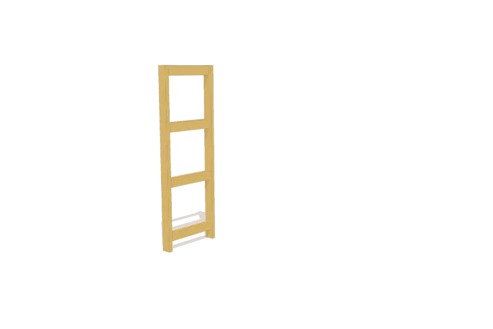 Step 1: assemble left ladder frame, new parts highlighted