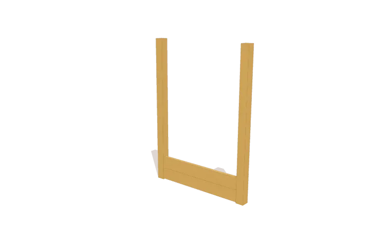 Step 1: assemble the rear wall frame, new parts highlighted