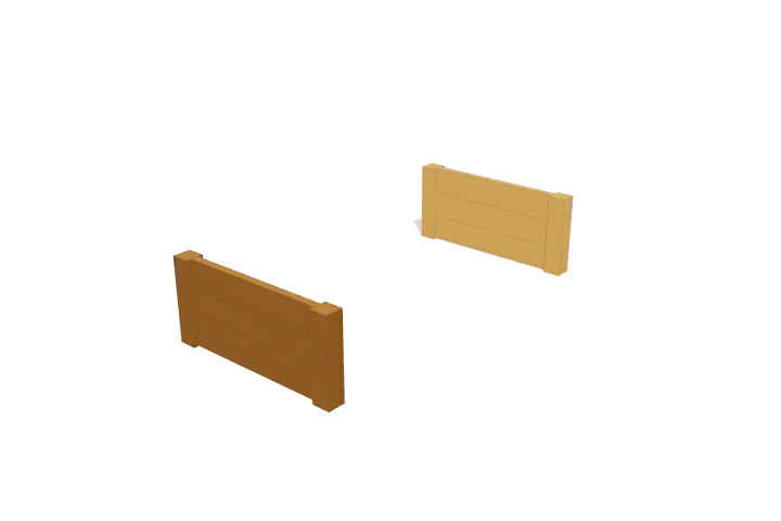 Step 2: assemble the back wall, new parts highlighted