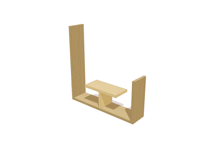 Step 2: position lower divider and box base, new parts highlighted