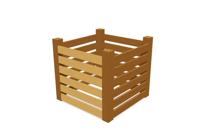Step 4: install the front wall slats, new parts highlighted