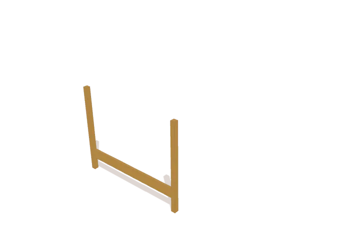 Step 1: assemble headboard frame, new parts highlighted